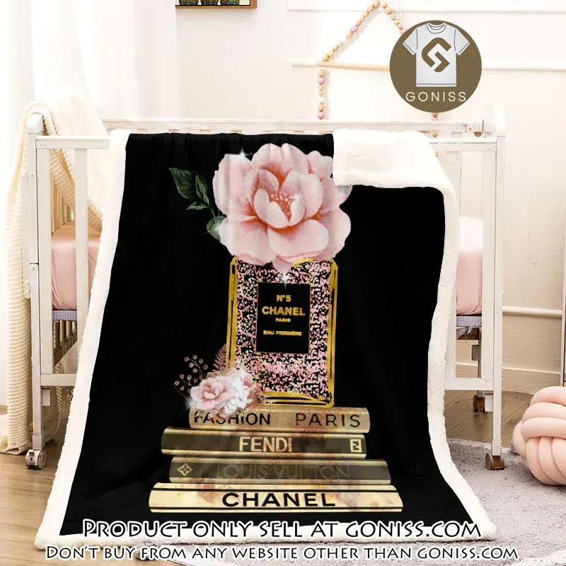Chanel top luxury brand premium blanket fleece home decor gn5453970